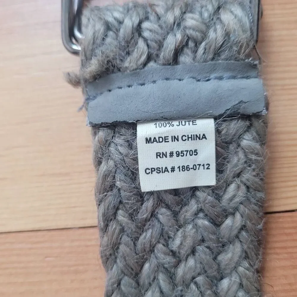 100% jute woven chunky‎ belt gorpcore utilitarian outdoors boho